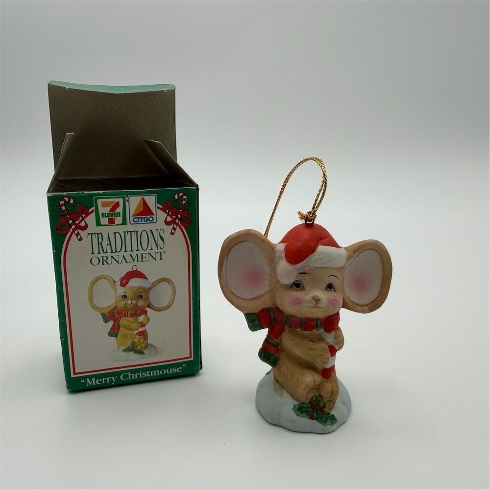 7-Eleven CITGO Traditions Merry Christmouse Christmas Ornament‎ w/ Box